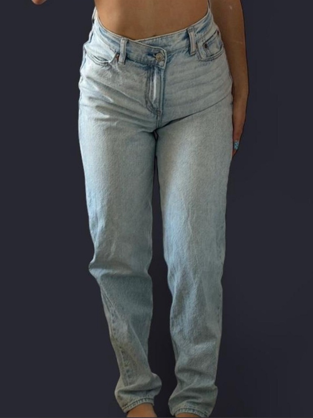 American Eagle Outfitters Light Blue Straight Leg Jeans